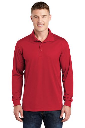Sport-Tek® Adult Unisex Long Sleeve Micropique Sport-Wick® Polo Shirt